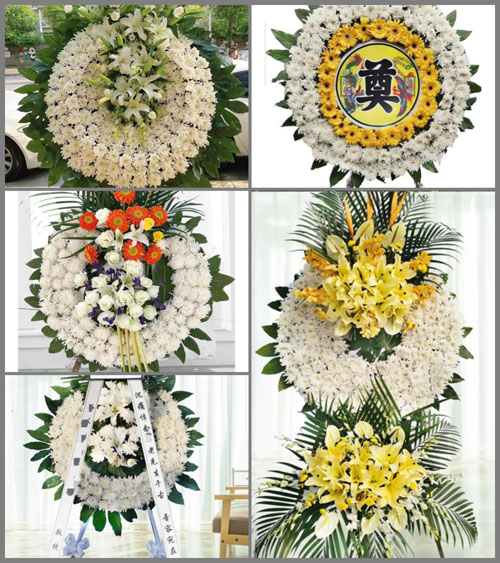 河南南阳卧龙区陆营镇小营村花圈速递